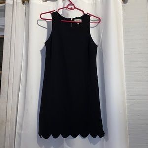 Black mini shift dress